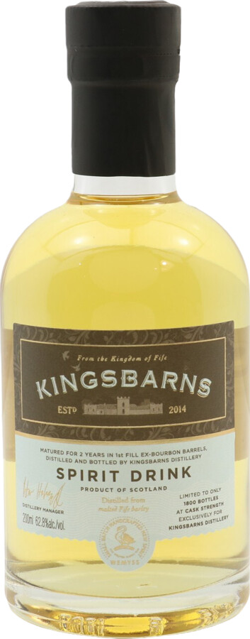 Kingsbarns 2yo Spirit Drink Ex-Bourbon Barrels 62.8% 200ml