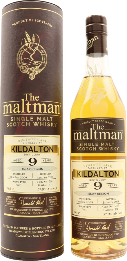 Kildalton 2008 MBl The Maltman 9yo Butt #5065 57.9% 700ml