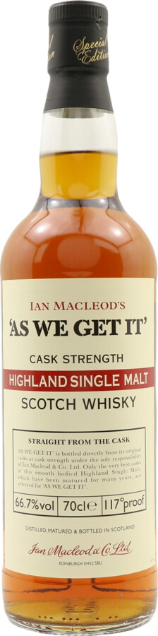 As We Get It NAS IM Highland Single Malt 66.7% 700ml