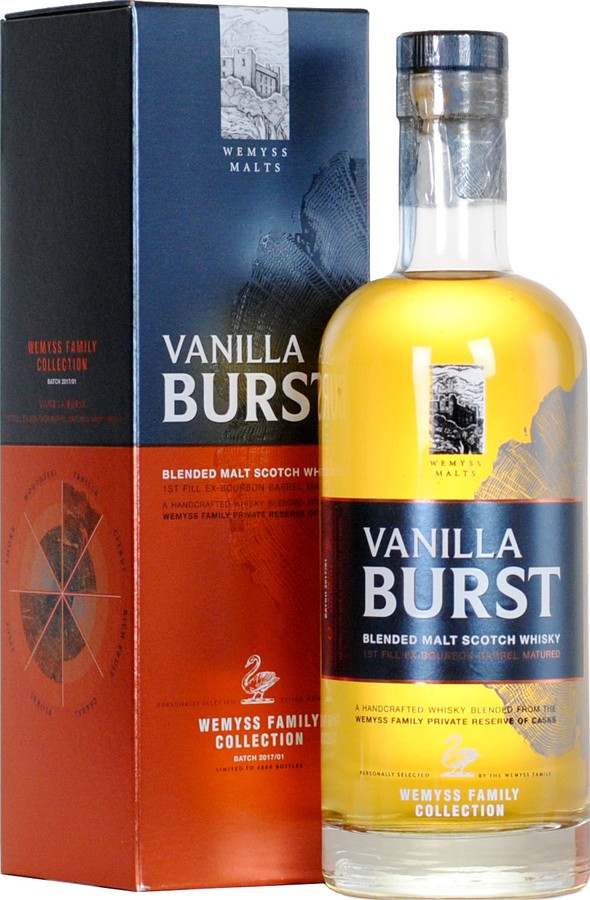 Vanilla Burst Blended Malt Scotch Whisky Wemyss Family Collection 1st Fill Ex-Bourbon Barrels Batch 2017/01 46% 700ml
