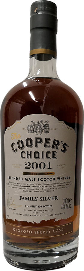 Blended Malt Scotch Whisky 2001 VM The Cooper's Choice 1st Fill Oloroso Sherry Butt VM31 44% 700ml