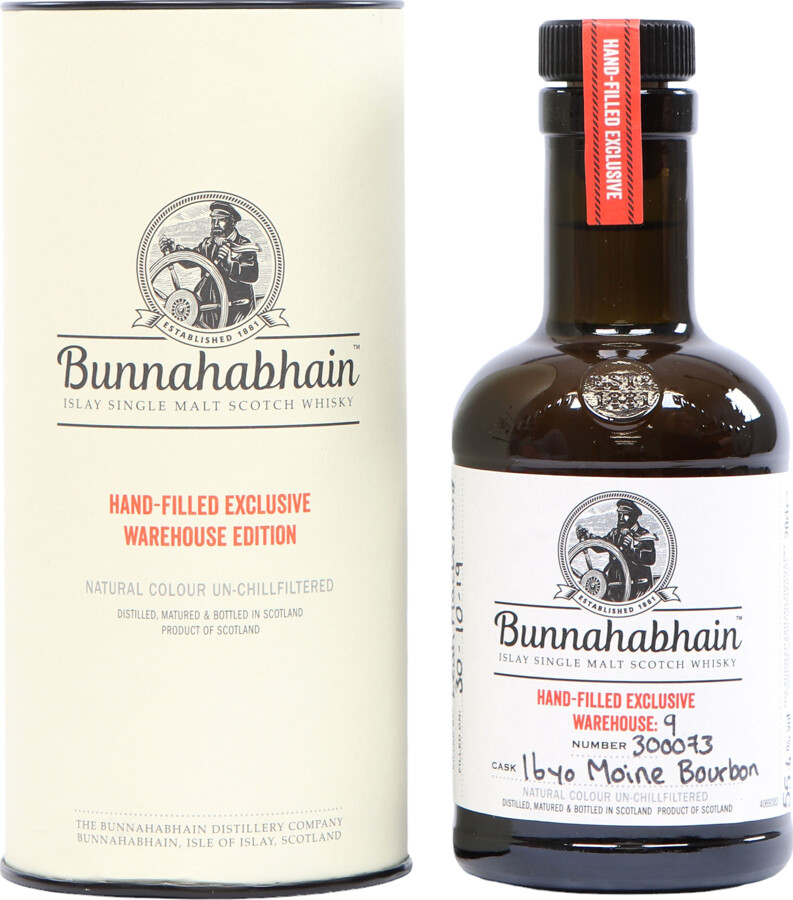 Bunnahabhain 16yo Moine Warehouse 9 Hand-Filled Exclusive Bourbon Cask #300073 55.4% 200ml