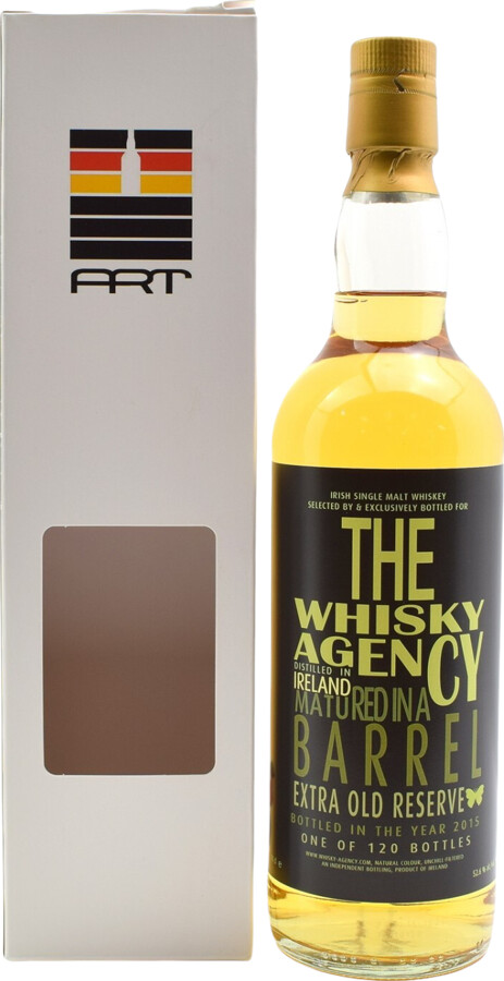 Irish Single Malt Whisky XO Reserve TWA Bottled Letters Barrel 52.6% 700ml