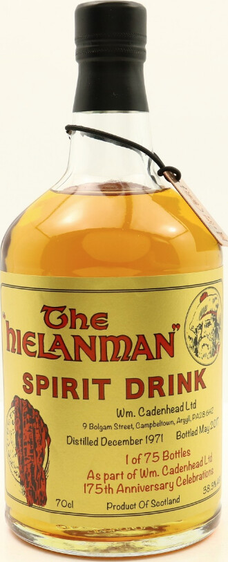 The Hielanman Spirit Drink 1971 CA 175th Anniversary 38.3% 700ml