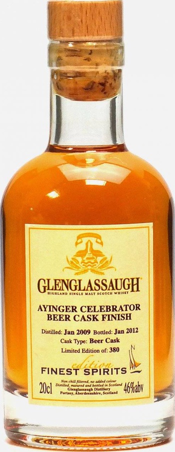 Glenglassaugh 2009 Ayinger Celebrator Beer Cask Finish Edition Finest Spirits 46% 200ml
