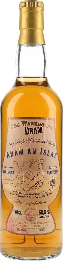 Anam an Islay NAS WW8 NMWL #5 The Warehouse Dram Ex-Bourbon Barrel 58.5% 700ml