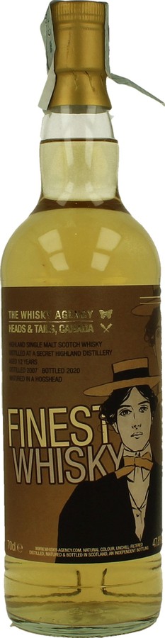 Secret Highland Distillery 2007 TWA Joint Bottling with Heads & Tails Canada 47.8% 700ml