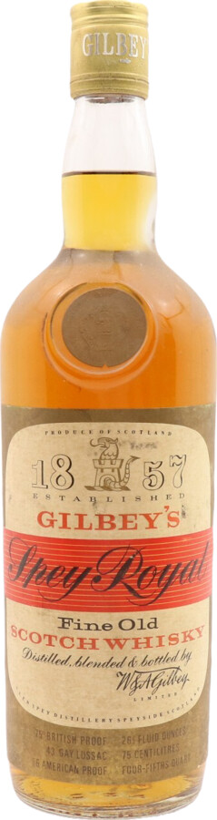 Gilbey's Spey Royal Fine Old Scotch Whisky Version 43% 750ml
