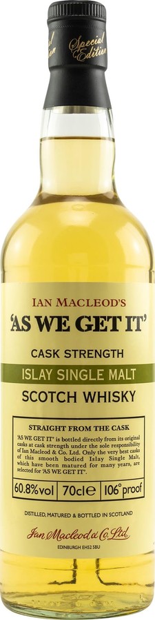 As We Get It NAS IM Islay Single Malt 60.8% 700ml
