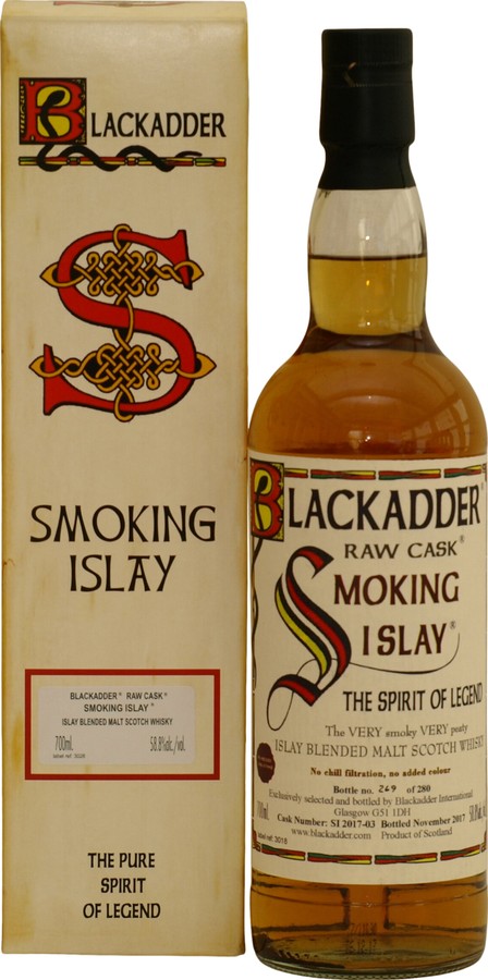 Smoking Islay Bottled 2017 BA Raw Cask SI 2017-03 58.8% 700ml