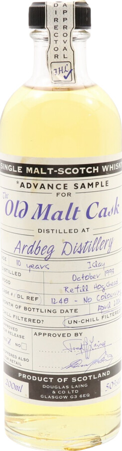 Ardbeg 1993 DL Advance Sample for the Old Malt Cask 10yo Refill Hogshead 50% 200ml