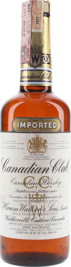 Canadian Club 1971 Imported 40% 750ml