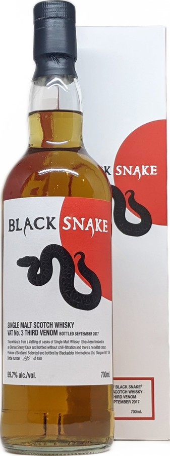 Black Snake 3rd Venom Oloroso Sherry Cask Finish VAT No. 1 58.9% 700ml