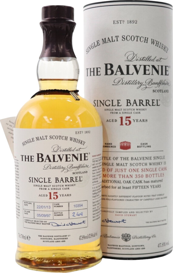 Balvenie 1997 Single Barrel Cask No.10354 15yo 47.8% 700ml
