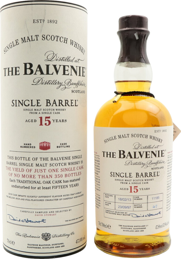 Balvenie 1997 Single Barrel Cask No.11185 15yo 47.8% 700ml