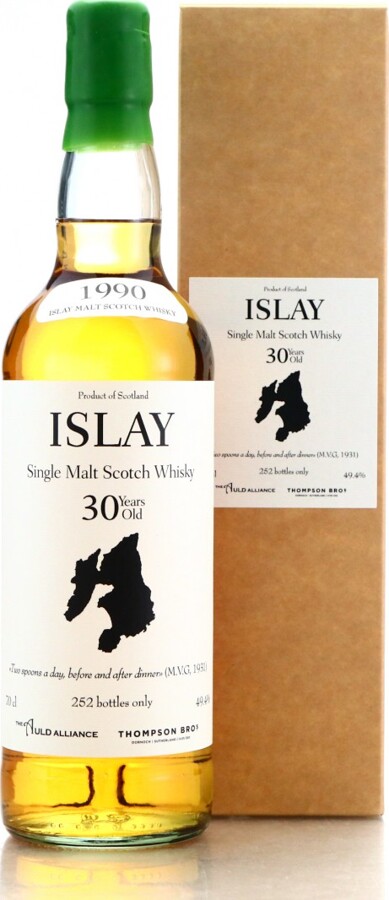Islay Malt Scotch Whisky 1990 PST Thompson Brothers The Auld Alliance 30yo 49.4% 700ml