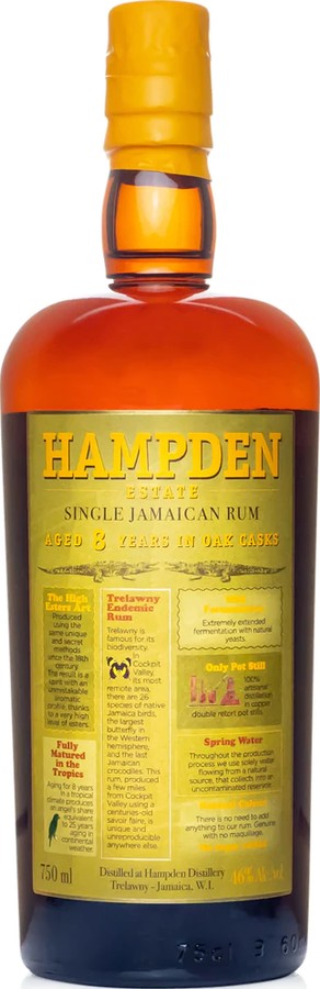 Velier Hampden Estate Pure Single Jamaican Batch #2 8yo 46% 750ml