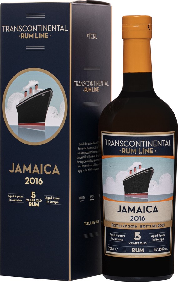 Transcontinental Rum Line 2016 TCRL Line #45 Jamaica 5yo 57.18% 700ml