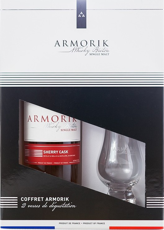 Armorik Sherry Cask Whisky Breton Giftbox With Glasses 46% 700ml