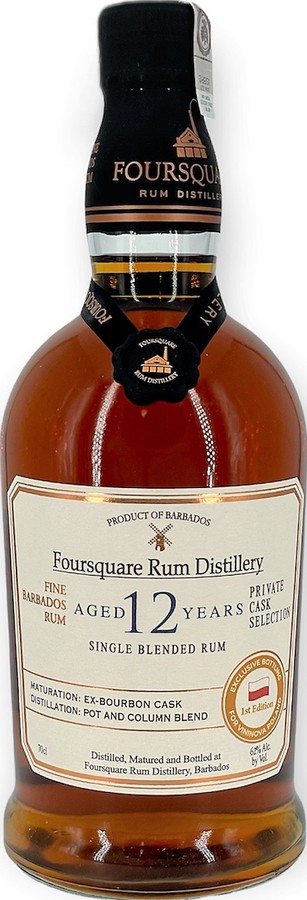 Foursquare Private Cask Selection Exclusively Bottled for Vininova Poland 12yo 62% 700ml