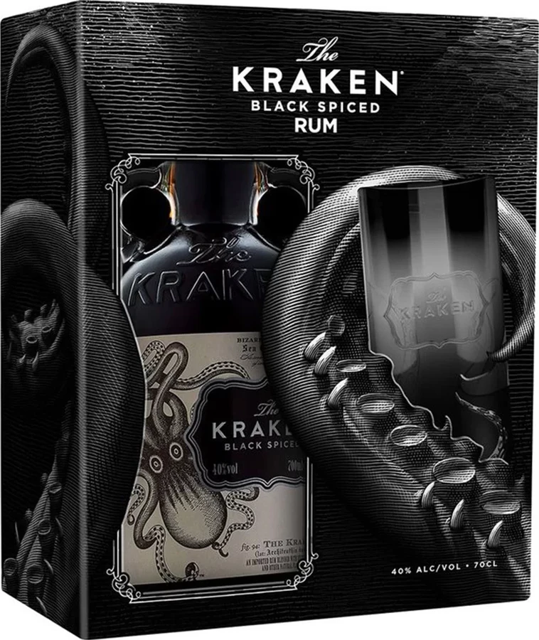 Kraken Black Spiced Giftbox with Glass 40% 700ml