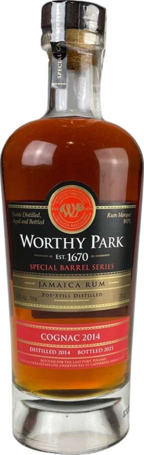 Worthy Park 2014 Jamaica Pot Still Cognac Cask Finish Bottled for the Last Port Poland 7yo 63% 700ml