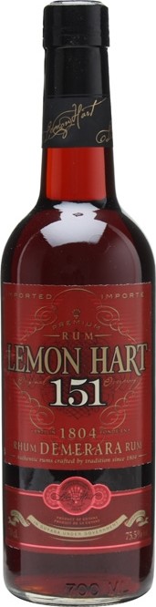 Lemon Hart 151 Demerara 75.5% 700ml