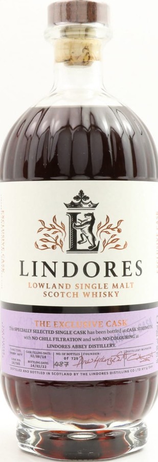 Lindores Abbey 2018 Sherry Butt TheWhiskyBarrel.com 15th Anniversary 58.9% 700ml
