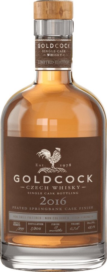 Gold Cock 2016 Peated Springbank Cask Finish 62.1% 700ml