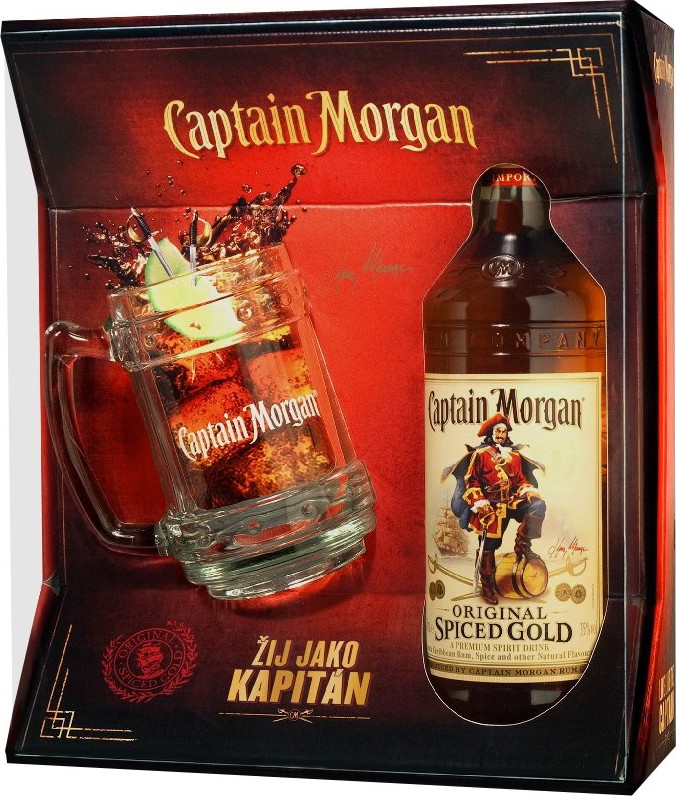 Captain Morgan Original Spiced Gold Giftbox With Glass 35% 700ml