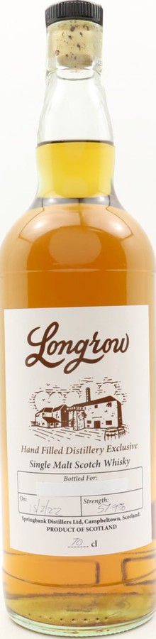 Longrow Hand Filled Distillery Exclusive 57.9% 700ml