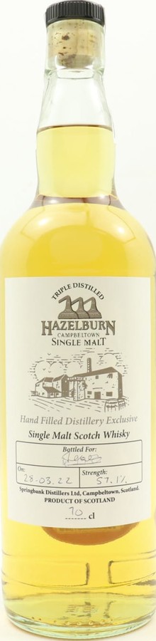 Hazelburn Hand Filled Distillery Exclusive 57.1% 700ml