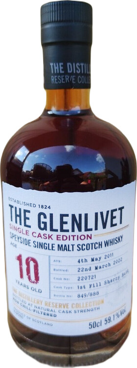 Glenlivet 2011 1st Fill Sherry Butt 59.1% 500ml