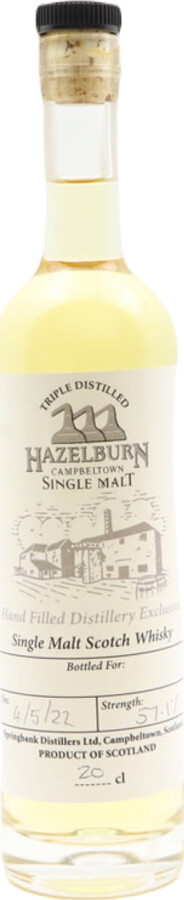 Hazelburn Hand Filled Distillery Exclusive 57.1% 200ml