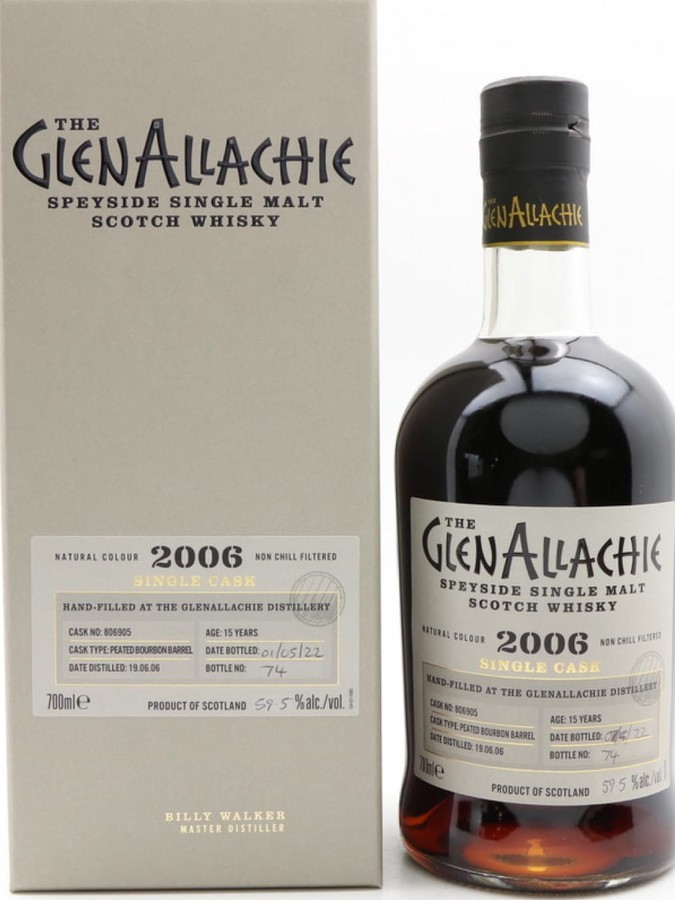 Glenallachie 2006 Peated Bourbon Barrel 59.5% 700ml