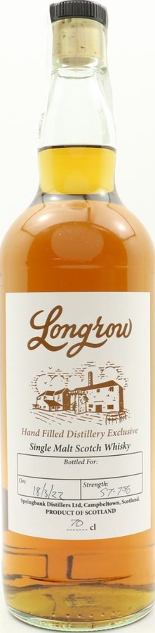 Longrow Hand Filled Distillery Exclusive 57.7% 700ml
