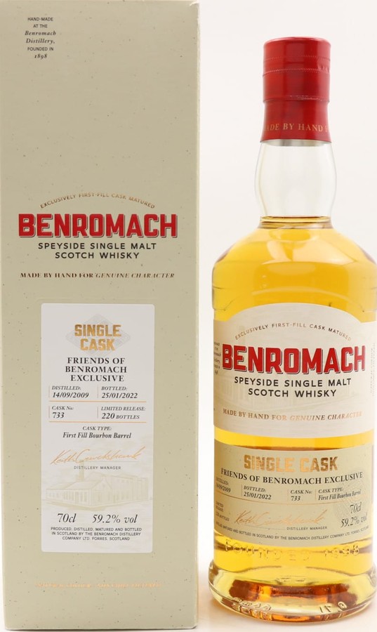 Benromach 2009 1st Fill Bourbon Barrel 59.2% 700ml