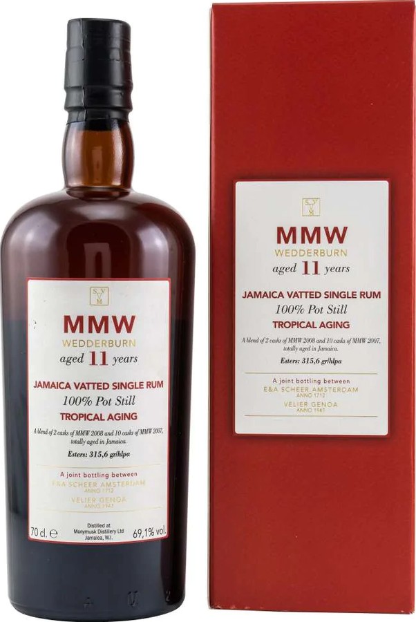 Velier & E&A Scheer Monymusk MMW Jamaica Wedderburn Tropical Aging 11yo 69.1% 700ml