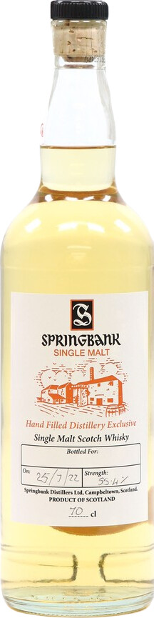 Springbank Hand Filled Distillery Exclusive 55.4% 700ml