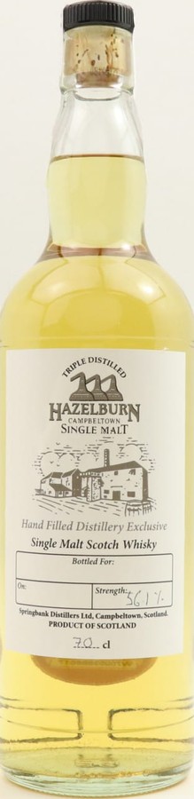 Hazelburn Hand Filled Distillery Exclusive 56.1% 700ml