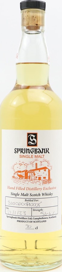 Springbank Hand Filled Distillery Exclusive 56.6% 700ml