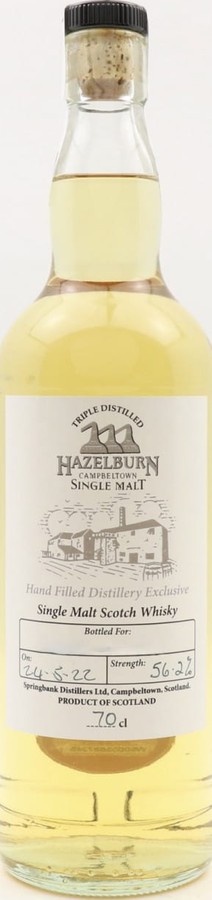 Hazelburn Hand Filled Distillery Exclusive 56.2% 700ml